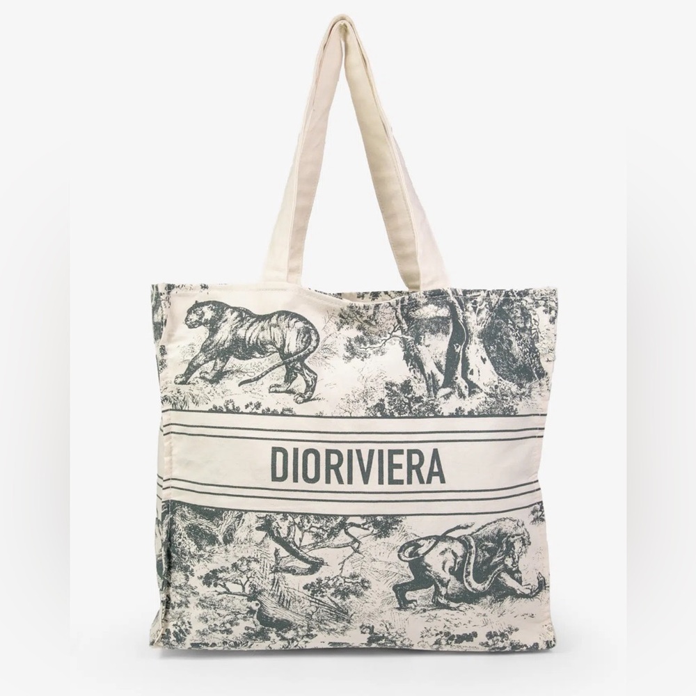 Christian Dior Beauty Dioriviera Cream & Off-Black Tote Bag